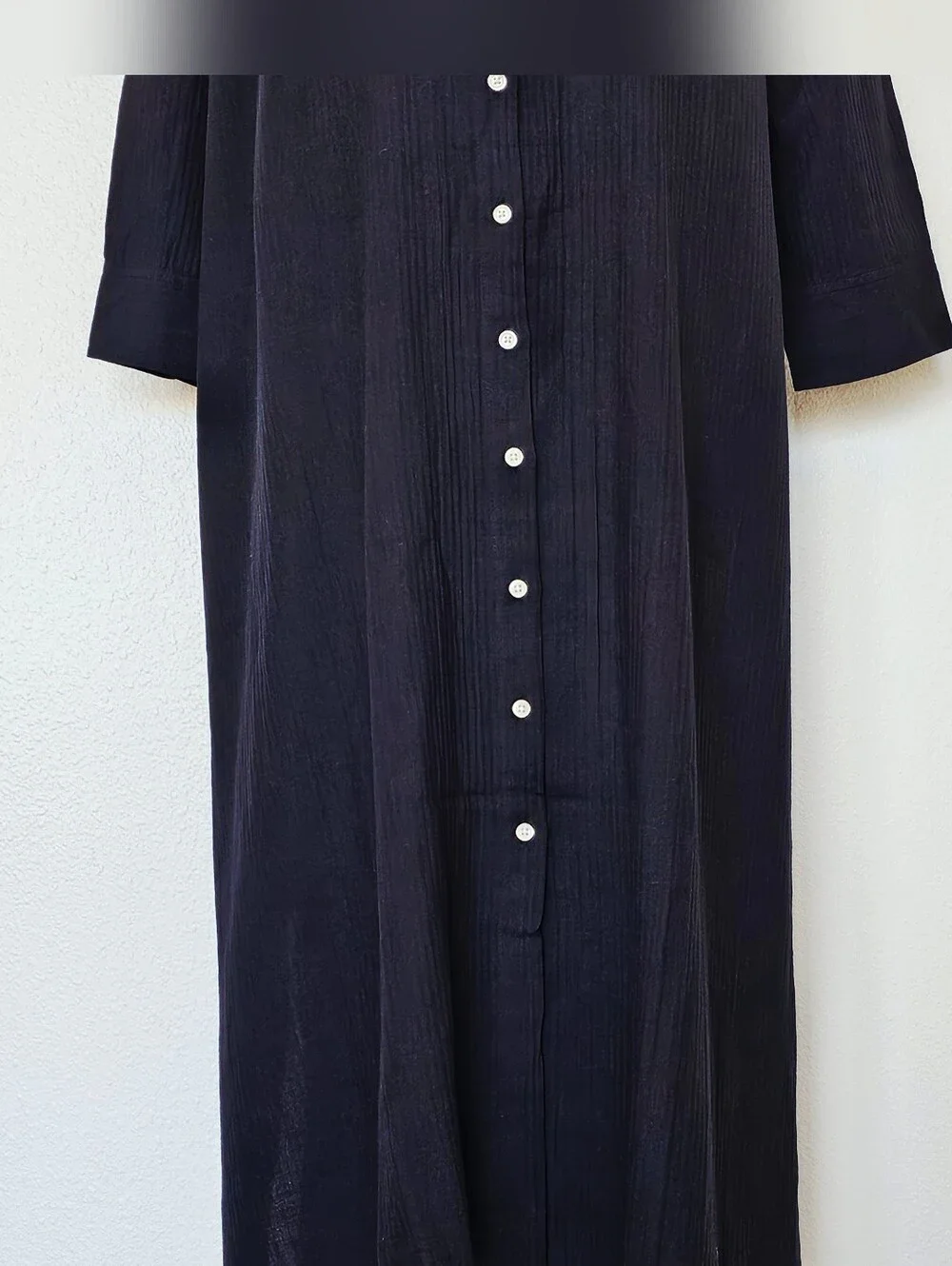 J. Crew Black Long Beach  Shirt in Airy Gauze